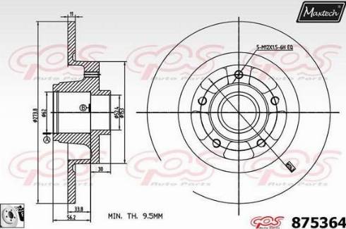 Maxtech 875364.0085 - Гальмівний диск avtolavka.club