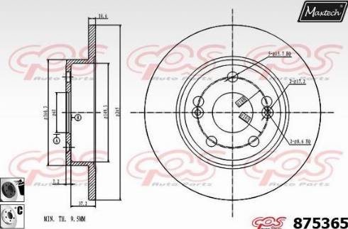 Maxtech 875365.6060 - Гальмівний диск avtolavka.club