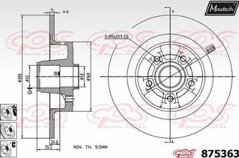 Maxtech 875363.6885 - Гальмівний диск avtolavka.club