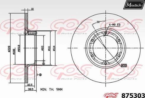 Maxtech 875303.0000 - Гальмівний диск avtolavka.club