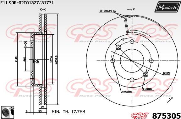 Maxtech 875319 - Гальмівний диск avtolavka.club