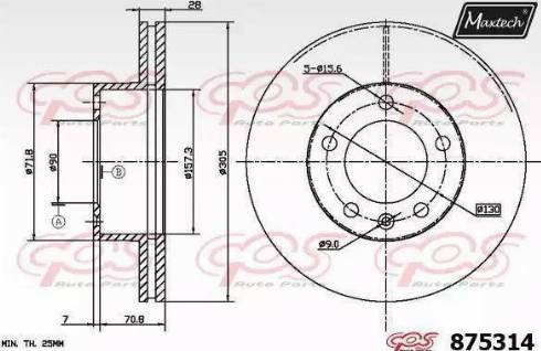 Maxtech 875314.0000 - Гальмівний диск avtolavka.club