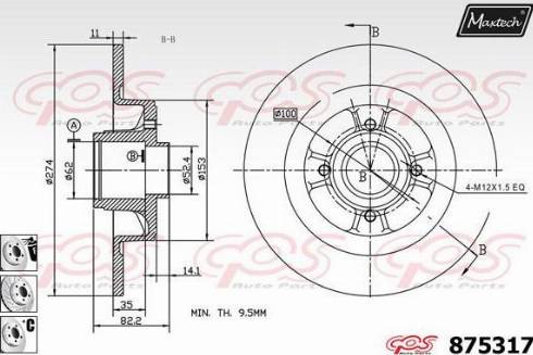 Maxtech 875317.6881 - Гальмівний диск avtolavka.club