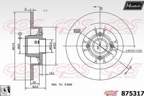 Maxtech 875317.0081 - Гальмівний диск avtolavka.club