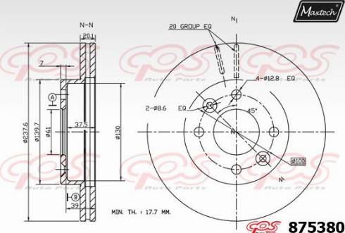 Maxtech 875380.0000 - Гальмівний диск avtolavka.club