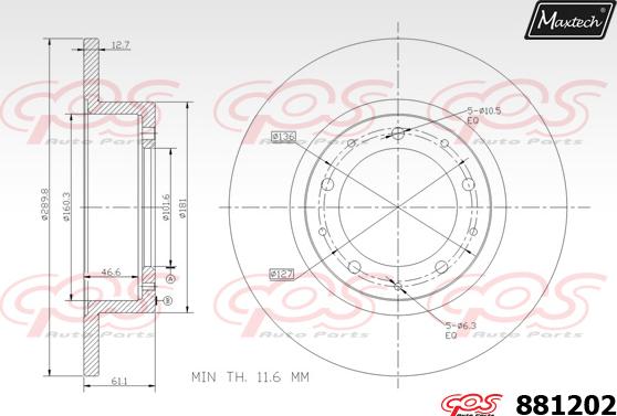 Maxtech 875380 - Гальмівний диск avtolavka.club