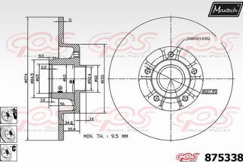 Maxtech 875338.6985 - Гальмівний диск avtolavka.club