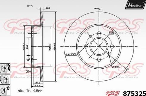 Maxtech 875325.6880 - Гальмівний диск avtolavka.club