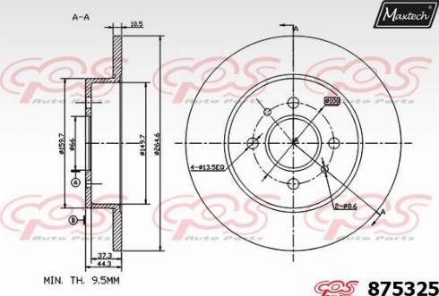 Maxtech 875325.0000 - Гальмівний диск avtolavka.club