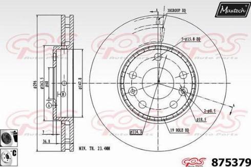 Maxtech 875379.6060 - Гальмівний диск avtolavka.club