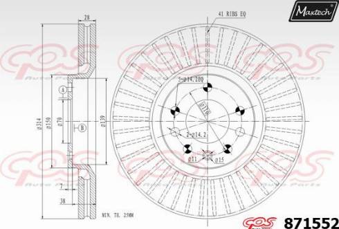 Maxtech 871552.0000 - Гальмівний диск avtolavka.club