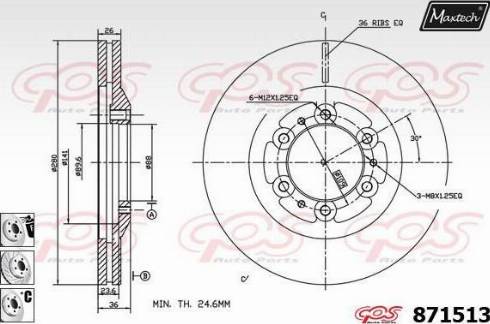 Maxtech 871513.6880 - Гальмівний диск avtolavka.club