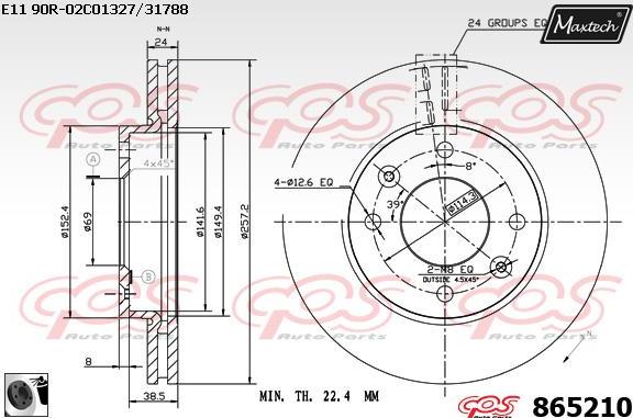 Maxtech 871536 - Гальмівний диск avtolavka.club