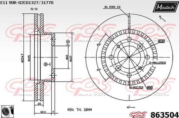 Maxtech 871530 - Гальмівний диск avtolavka.club