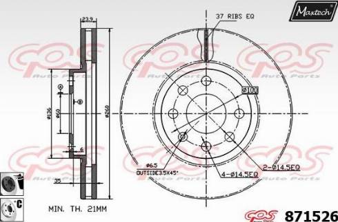 Maxtech 871526.6060 - Гальмівний диск avtolavka.club