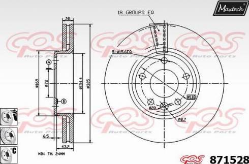 Maxtech 871528.6880 - Гальмівний диск avtolavka.club