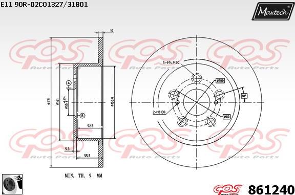 Maxtech 871523 - Гальмівний диск avtolavka.club