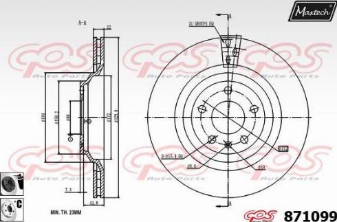 Maxtech 871099.6060 - Гальмівний диск avtolavka.club