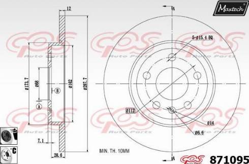 Maxtech 871095.6060 - Гальмівний диск avtolavka.club