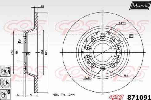 Maxtech 871091.6980 - Гальмівний диск avtolavka.club