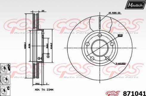 Maxtech 871041.6980 - Гальмівний диск avtolavka.club