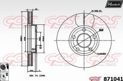 Maxtech 871041.6060 - Гальмівний диск avtolavka.club