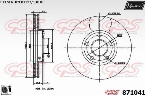 Maxtech 871041.0060 - Гальмівний диск avtolavka.club