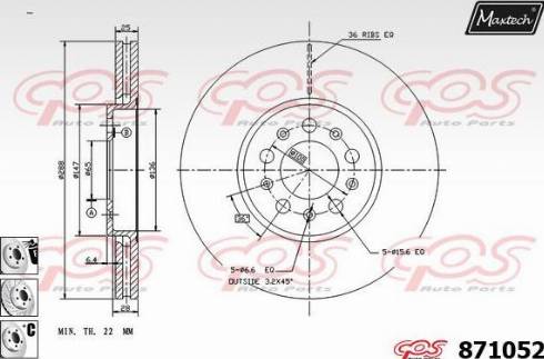 Maxtech 871052.6880 - Гальмівний диск avtolavka.club