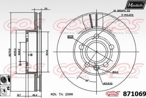 Maxtech 871069.6060 - Гальмівний диск avtolavka.club