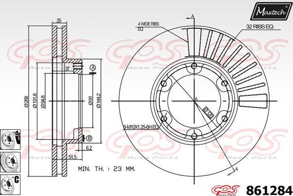 Maxtech 871069 - Гальмівний диск avtolavka.club