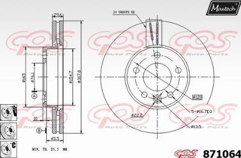 Maxtech 871064.6880 - Гальмівний диск avtolavka.club