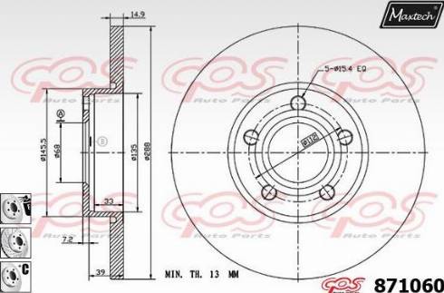 Maxtech 871060.6980 - Гальмівний диск avtolavka.club