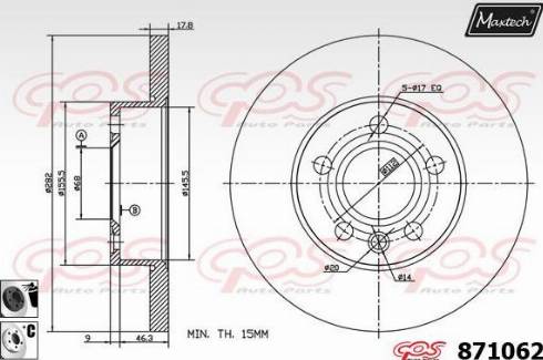 Maxtech 871062.6060 - Гальмівний диск avtolavka.club