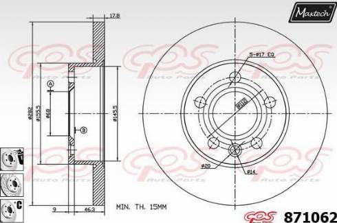 Maxtech 871062.6980 - Гальмівний диск avtolavka.club