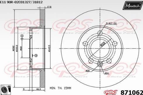 Maxtech 871062.0060 - Гальмівний диск avtolavka.club