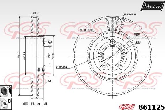 Maxtech 871062 - Гальмівний диск avtolavka.club