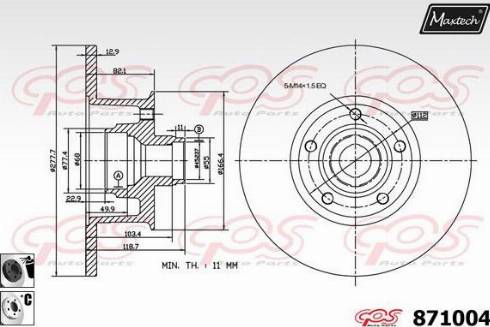 Maxtech 871004.6060 - Гальмівний диск avtolavka.club