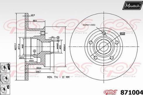 Maxtech 871004.6880 - Гальмівний диск avtolavka.club