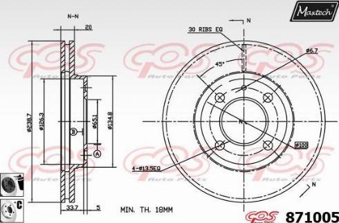 Maxtech 871005.6060 - Гальмівний диск avtolavka.club