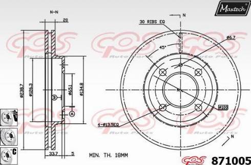 Maxtech 871005.6980 - Гальмівний диск avtolavka.club