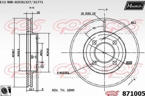 Maxtech 871005.0060 - Гальмівний диск avtolavka.club