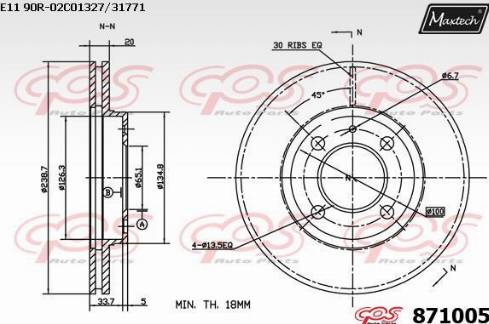 Maxtech 871005.0000 - Гальмівний диск avtolavka.club