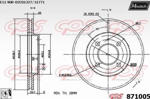 Maxtech 871005.0080 - Гальмівний диск avtolavka.club