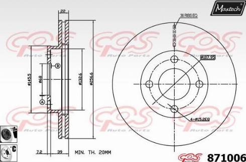 Maxtech 871006.6060 - Гальмівний диск avtolavka.club