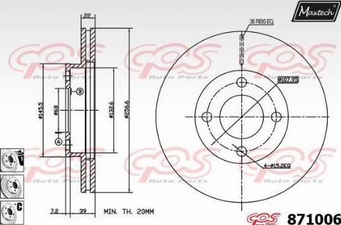 Maxtech 871006.6980 - Гальмівний диск avtolavka.club