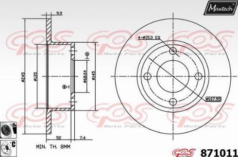 Maxtech 871011.6060 - Гальмівний диск avtolavka.club