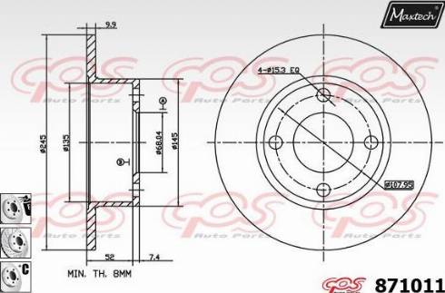 Maxtech 871011.6880 - Гальмівний диск avtolavka.club