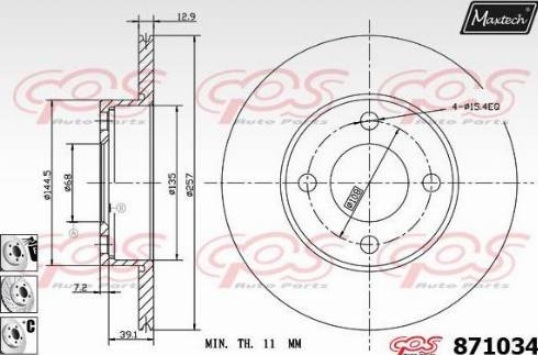 Maxtech 871034.6880 - Гальмівний диск avtolavka.club