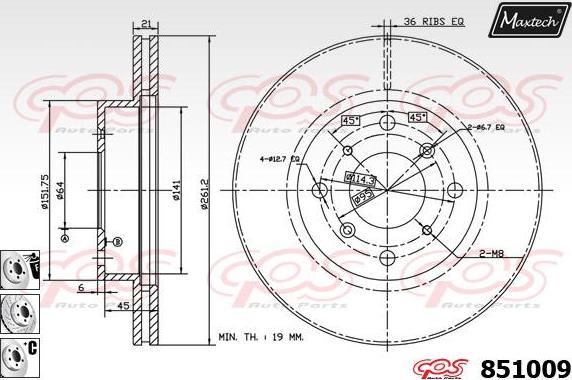 Maxtech 871034 - Гальмівний диск avtolavka.club