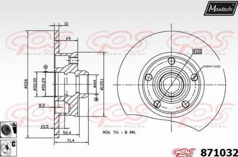 Maxtech 871032.6060 - Гальмівний диск avtolavka.club